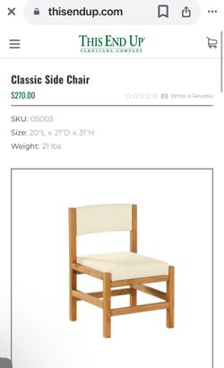 This End Up Chairs Both For $100