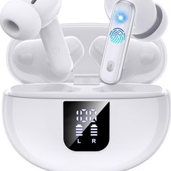 Brandnew Wireless Earbuds Bluetooth 5.4 Earphones in Ear with Dual Noise Cancelling Mic, Transparency Mode Ear Buds Deep Bass Stereo Sound, 36H Playti