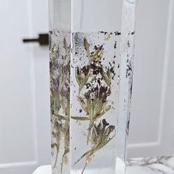 New Clear Resin Flower Block