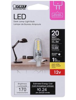 Feit Electric Bp20g4/830/led G4 Led Bulb, 2 Watts, 12 Volts