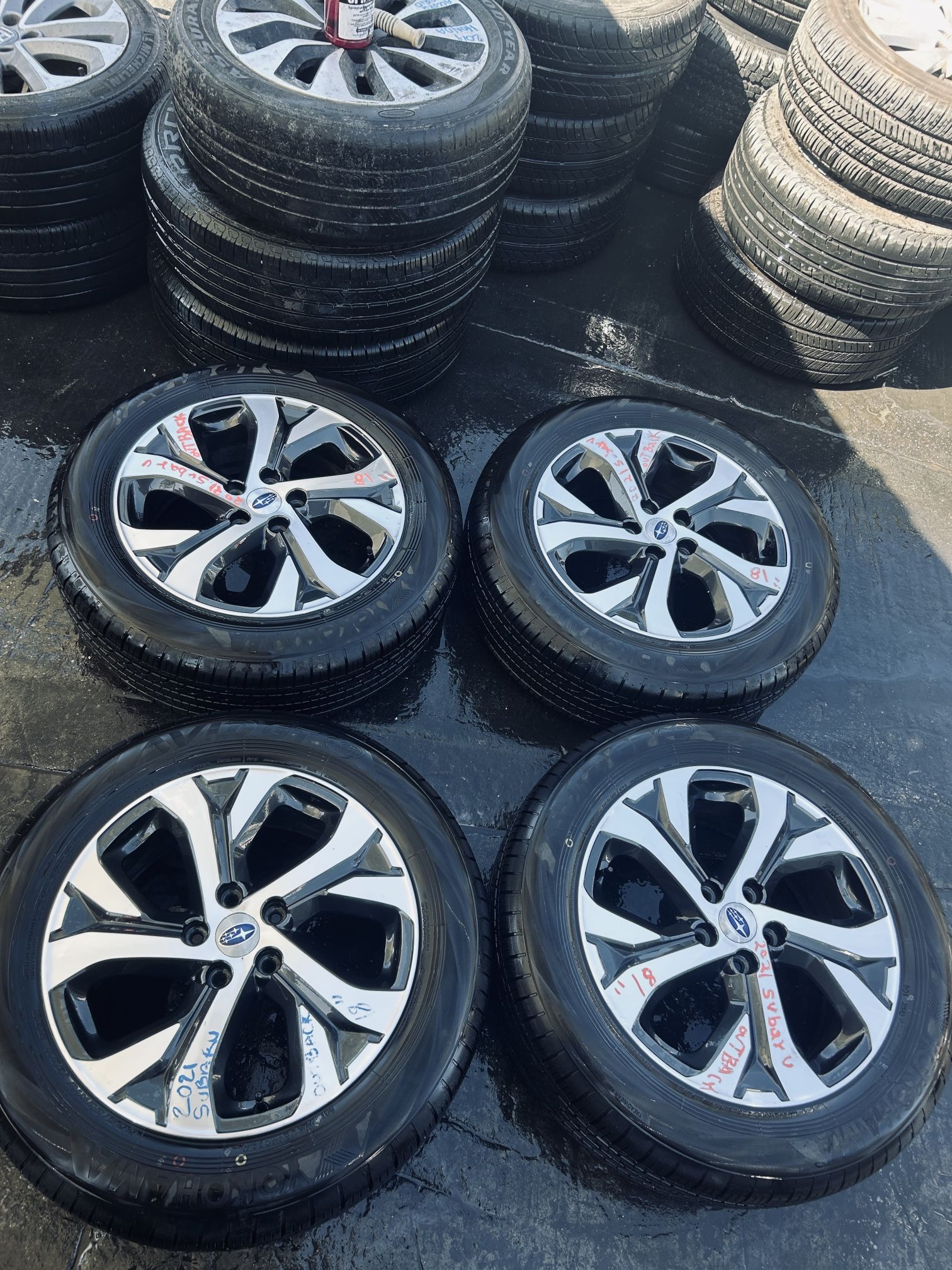Set Of Four Rims And Tires For Subaru Outback 20 - 22
