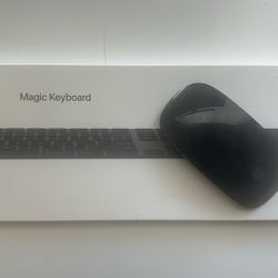 Black Apple Magic Keyboard + Mouse