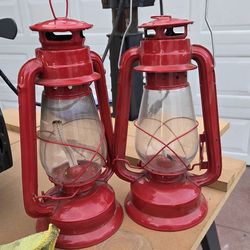 Red Kerosene Lamps