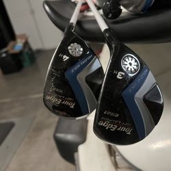 Tour Edge E521 3 and 4 hybrid golf clubs regular flex