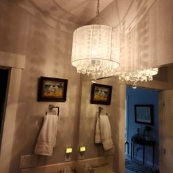 Girls Bathroom Or Bedroom Chandelier.  No Damage . 