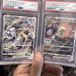 Mewtwo and charizard combo psa 10 and 8