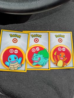 Pokemon buttons Bulbasaur Charmander Squirtle target exclusive