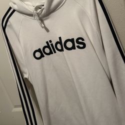 White Adidas Hoodie 