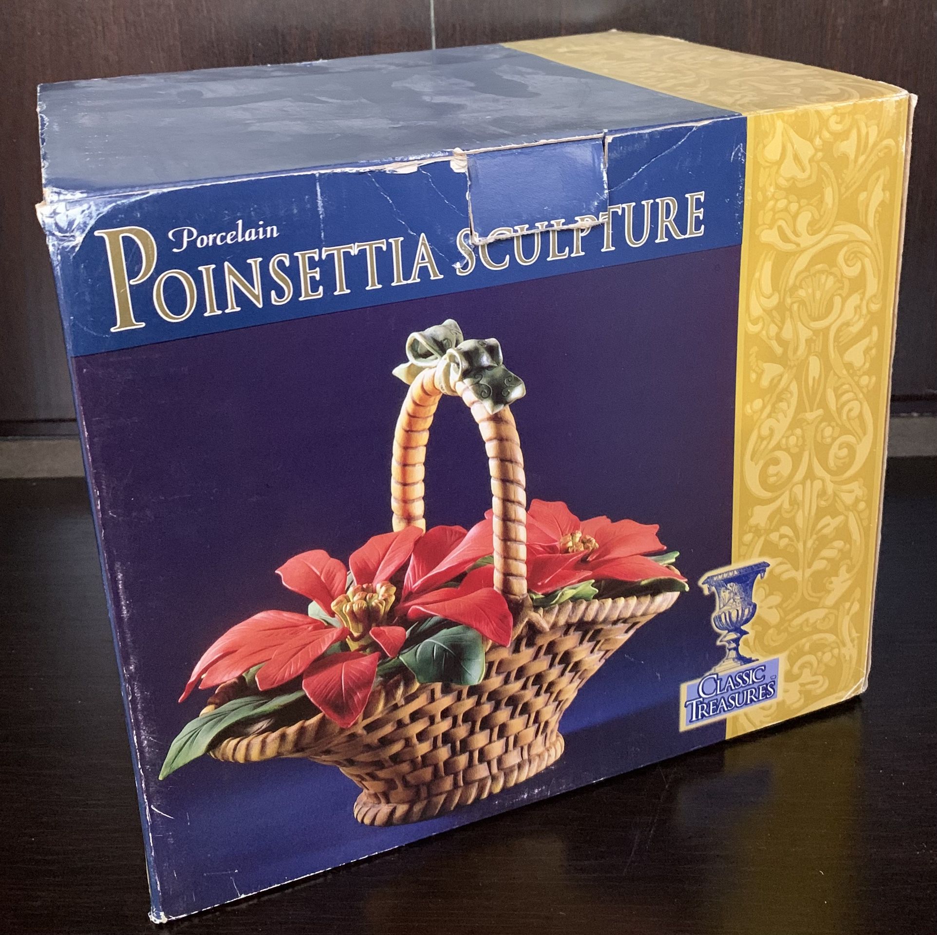Classic Treasures Porcelain Poinsettia Sculpture
