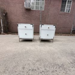 Two Nightstands Bedside Tables Cabinets Dressers.