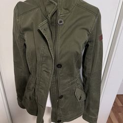 Hollister Women’s Militar/Utility  Style Jacket Size S Olive Green