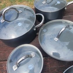 Non-Stick Pots & Pans w/ Glass Lids