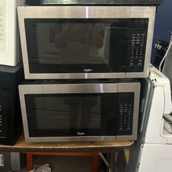 Stainless steel whirlpool countertop microwave