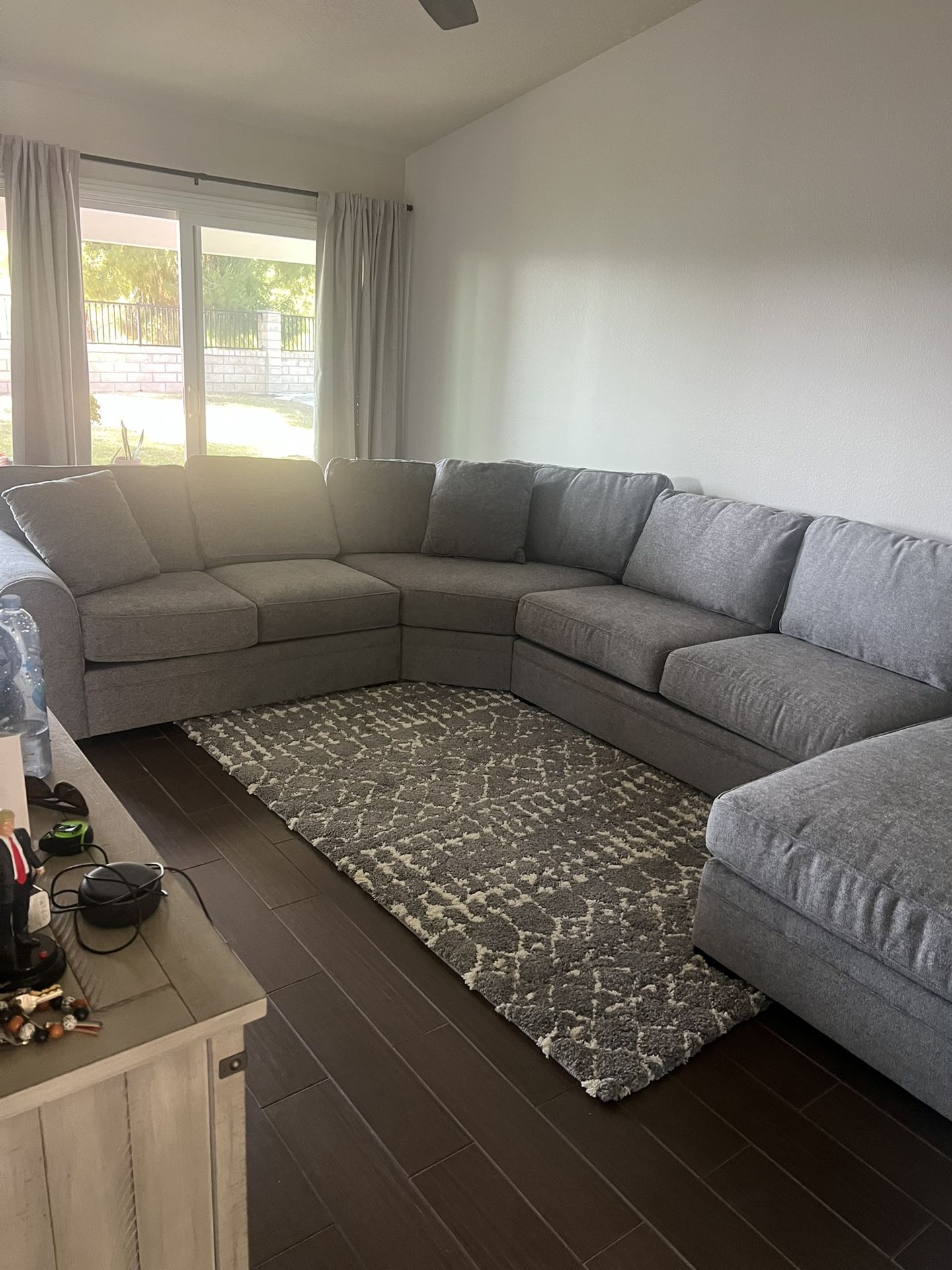 Grey sectional couch