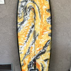 Custom twin fin surfboard - like new