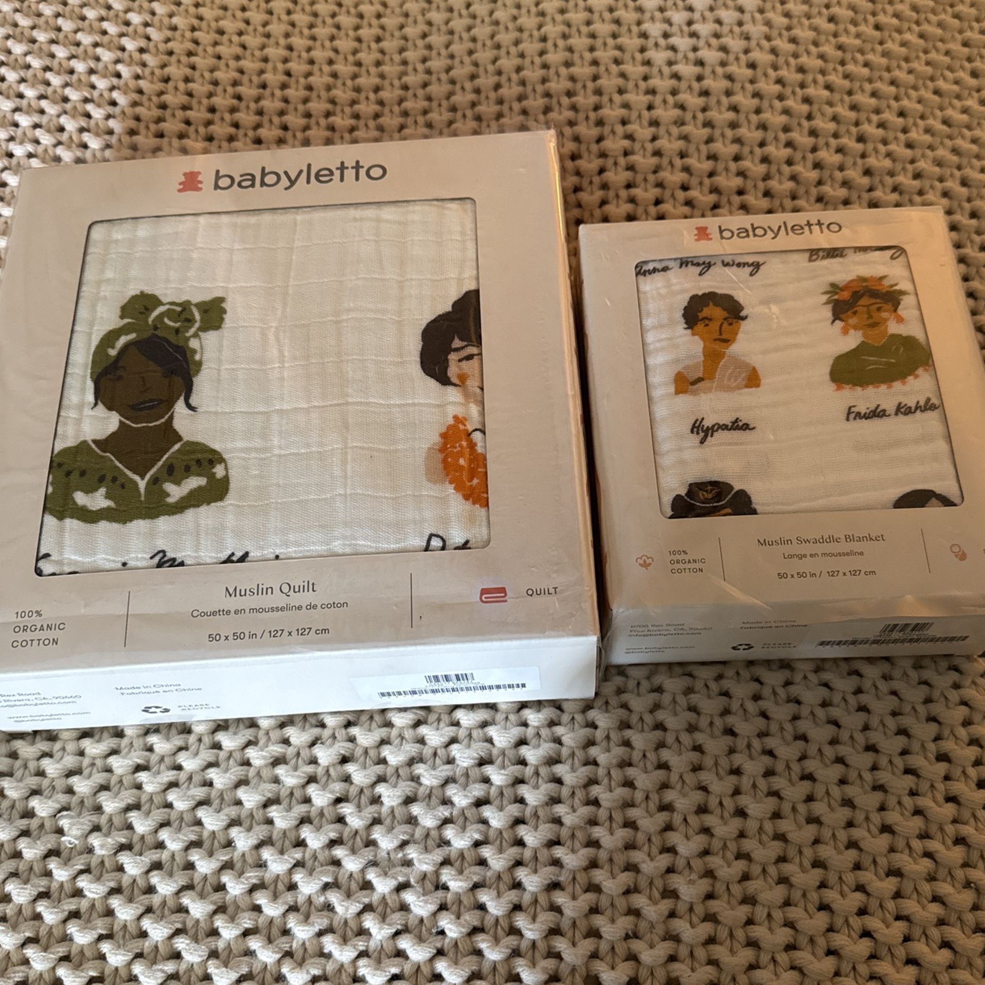 2 Blankets Babyletto Muslin Quilt And Swaddle Blanket