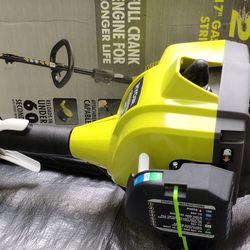 25 cc Full Crank Curved Shaft Gas String Trimmer 