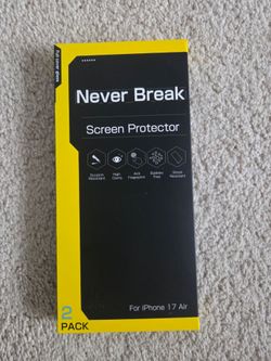 iPhone 17 Air Screen Protector 2 Pack Never Break