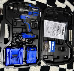 OPEN BOX!!! Kobalt 24V XTR Brushless Impact Wrench Kit – Strong – Tested