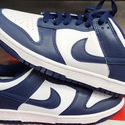 6Y 7.5W Nike Dunk Low GS DS Midnight Navy Box Damage