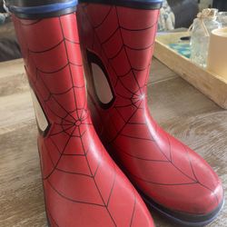Spider-Man Rain boots Little Kid Size 13.5