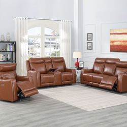 Brand New Power Reclining Sofa Set 