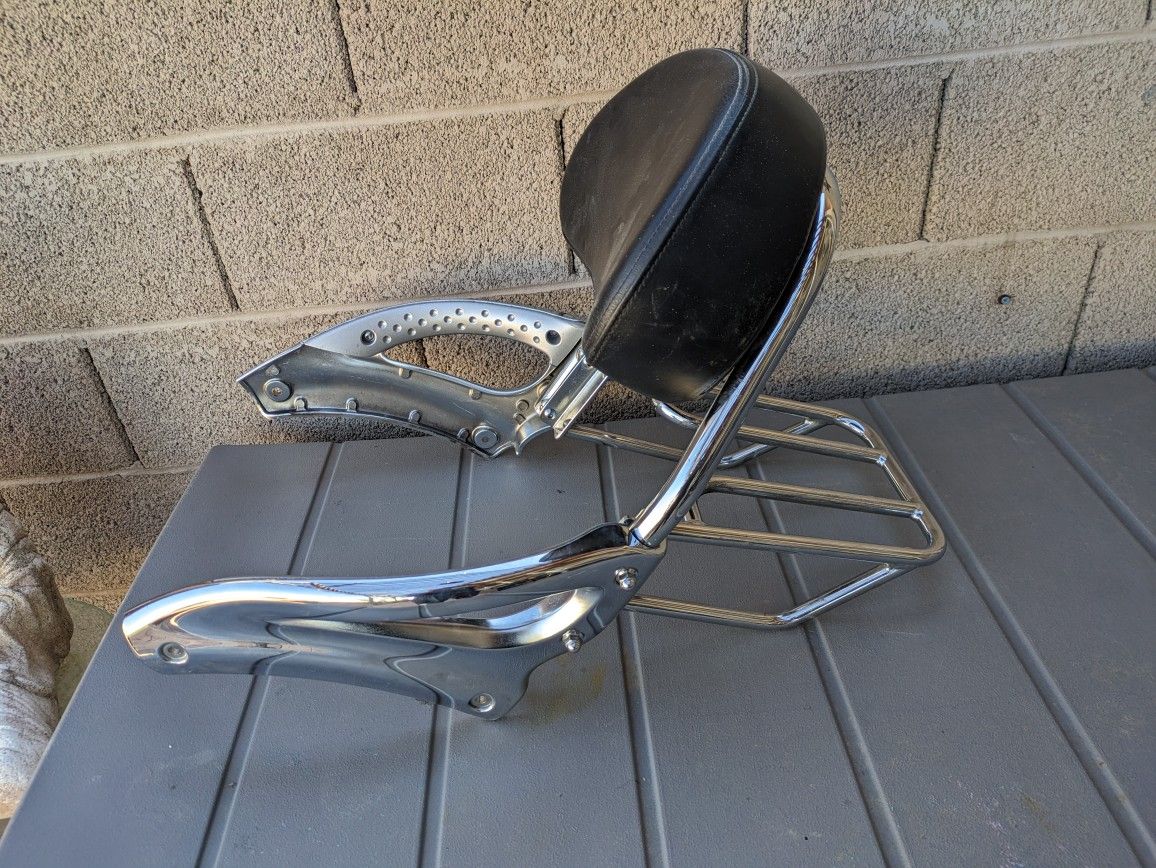 Adjustable Chrome Backrest For Kawasaki VN1500 Vulcan Nomad - Triple Chrome Plated