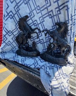 Vintage Metal Horse Sculptures