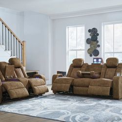 Wolfridge Power Reclining Sofa & Loveseat🔥 Black Friday Special⭐️