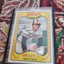 Baltimore Orioles Ken Singleton 1981 Kelloggs 3D Superstars Baseball Card 