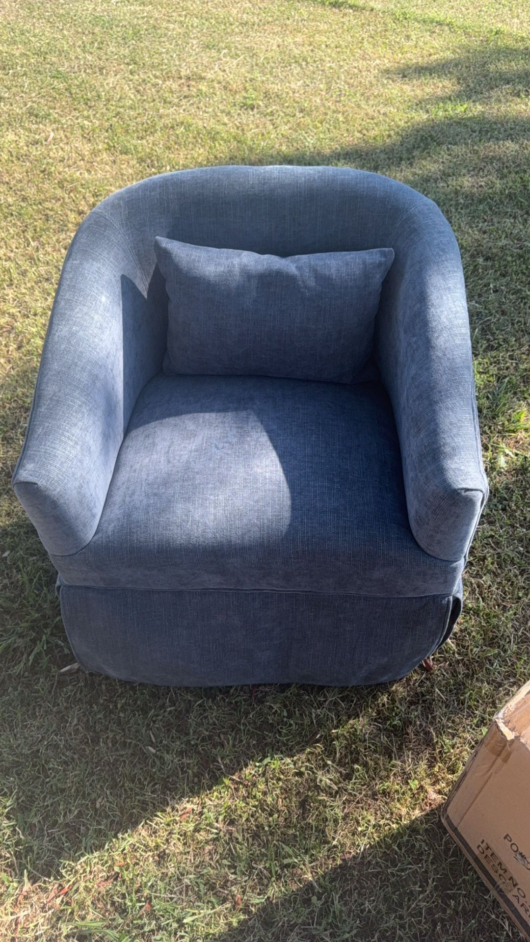 Brand New Blue Swivel Accent Chair