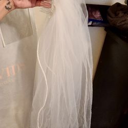 Wedding Dress And Vail