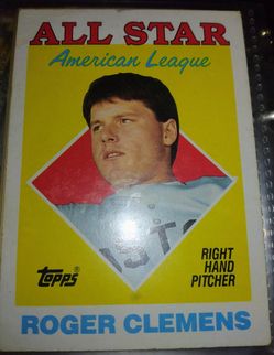 Topps Roger Clemons Baseball Trading Card 