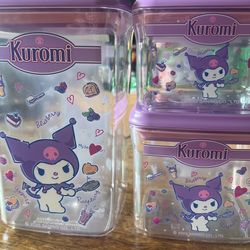 Cute Kuromi 3-piece Airtight Container Set
