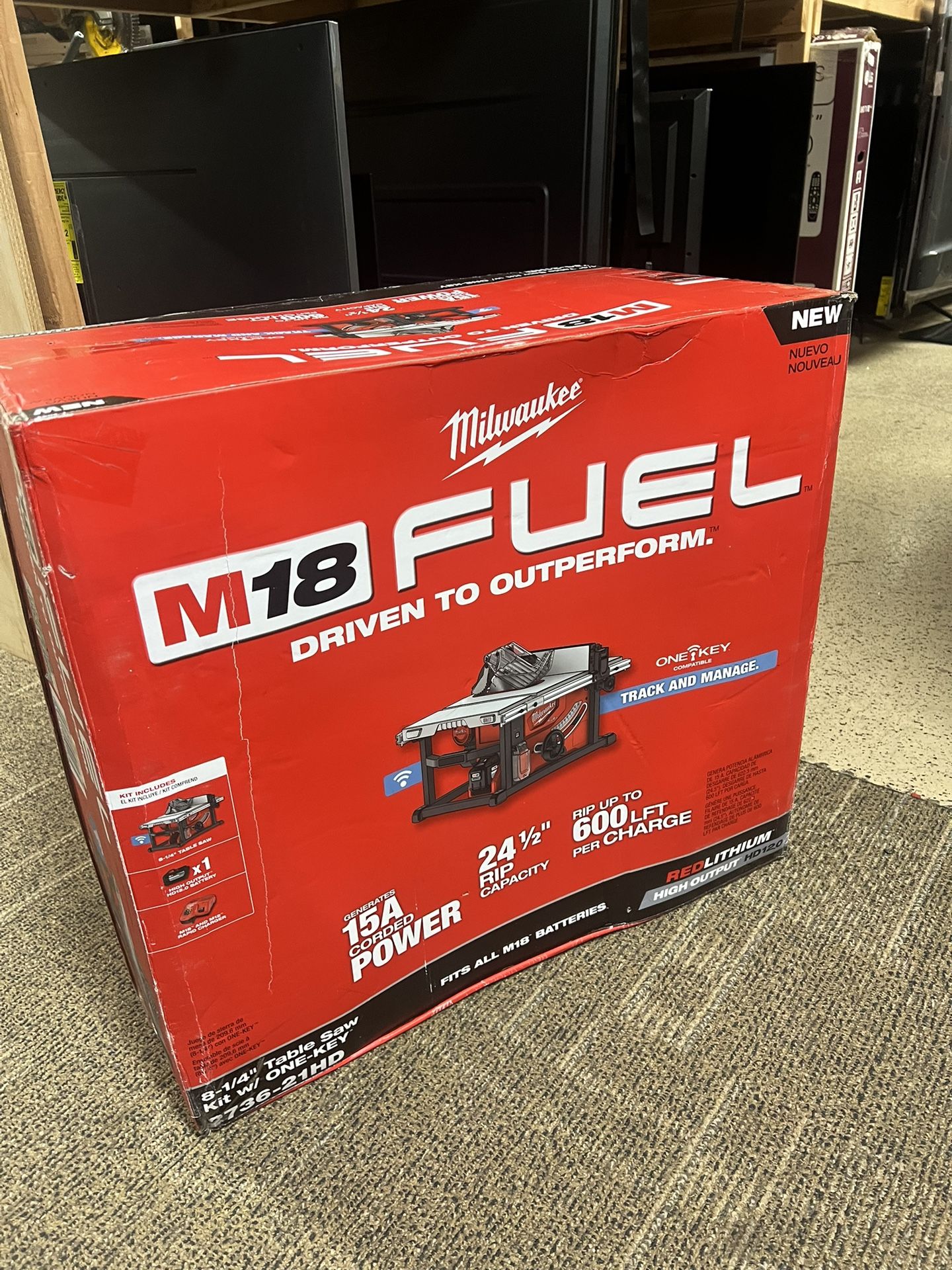 Milwuakee M18 Fuel One Key 8 1/4” Table Saw 195166