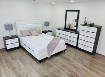 Juego de Dormitorio 6 Piezas | Moderno y Elegante Disponible en colores negro, blanco y gris – acabado mate o high gloss