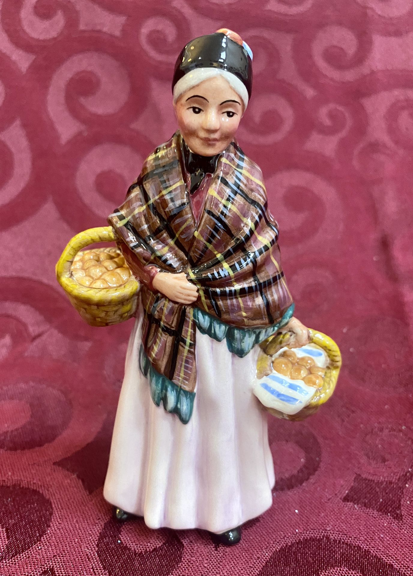 Royal Doulton “the Orange Lady” From Miniature Street Vendors Figurine