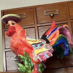 Rooster decor and dishes