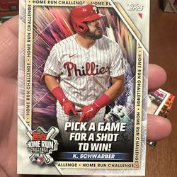 2023 Topps Series 1 Homerun Challenge Card Kyle Schwarber Phillies