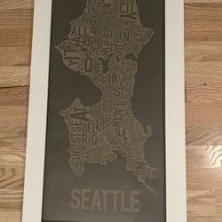 Framed Seattle Neighborhood Print
