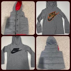 Kids hoodie, long sleeve and vest-Nike and old navy size 6/7