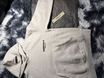 Black And Light Oat Essential Hoodies