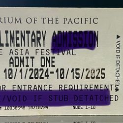 Aquarium of the Pacific 4 ticket sale for $25 each..