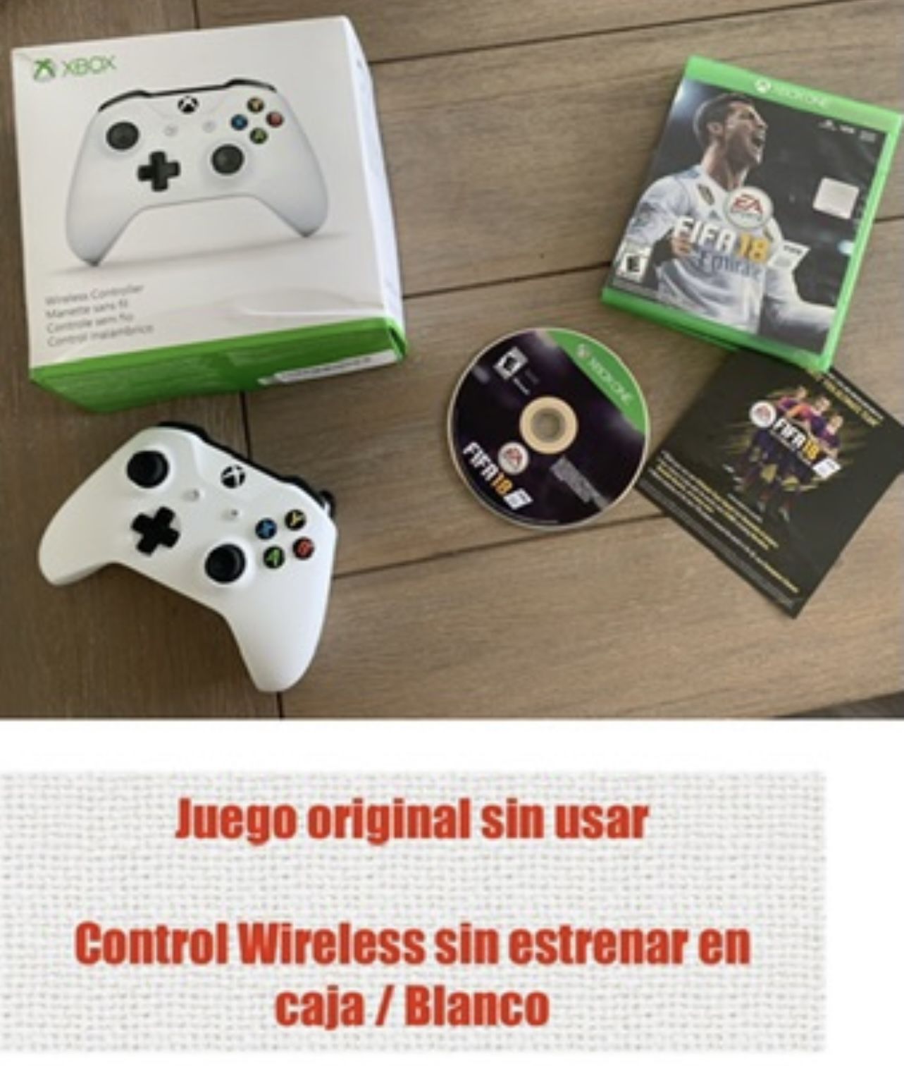 Wireless Control X Box - Unopened And fifa 18