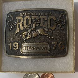 Vintage 1976 Belt Buckle NFR Nation Finals Rodeo