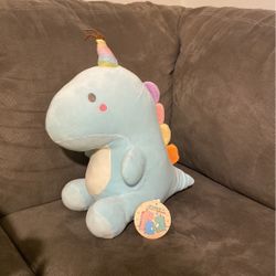 Blue Birthday Dinosaur Plush