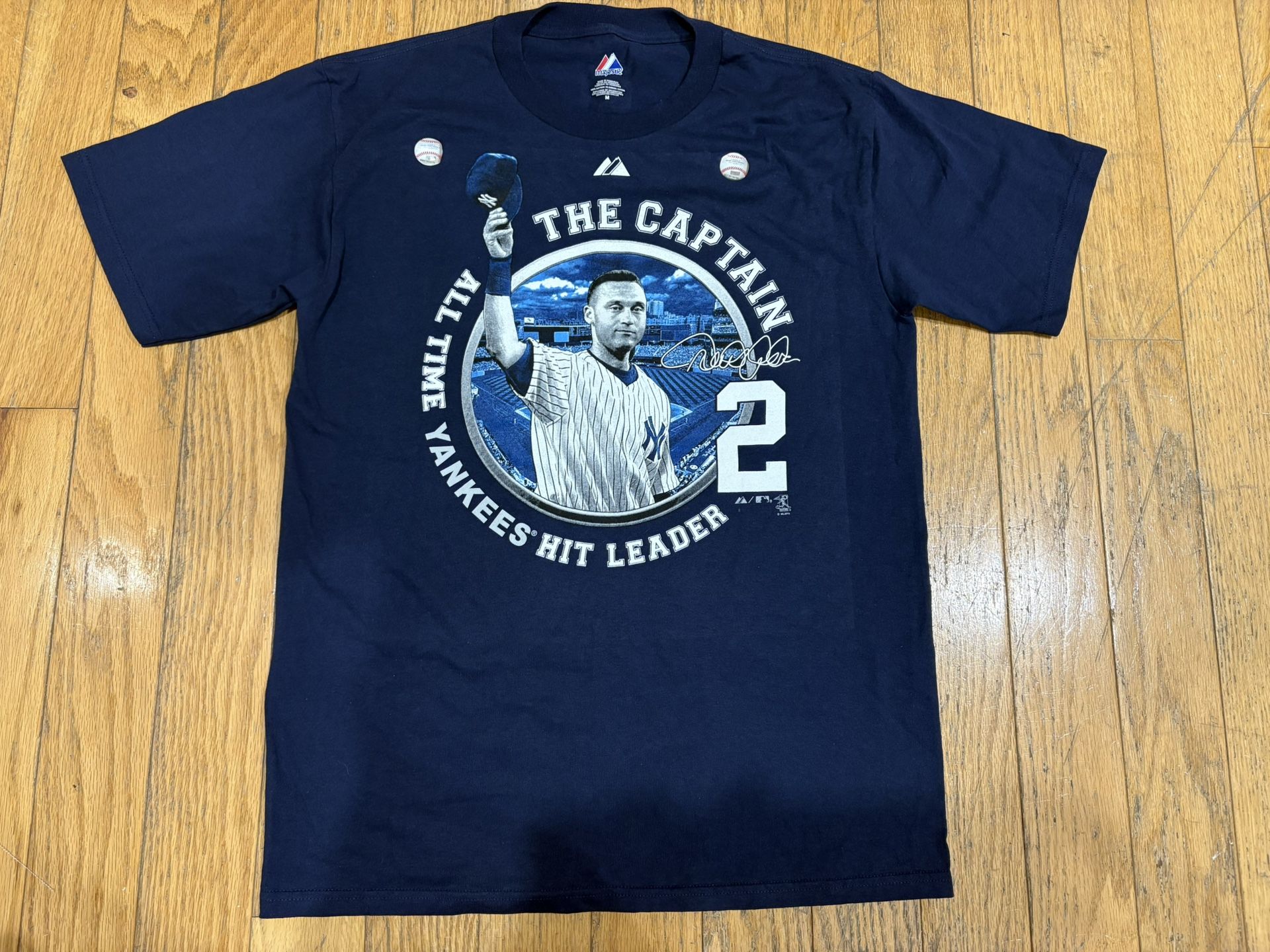 2 New 2009 NY Yankees Derek Jeter Medium And Large Shirt Jersey Judge Vintage.  Weights Bike Carhartt Jacket Knicks Patagonia 