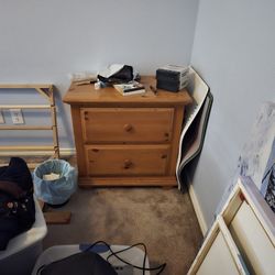 Queen Bed, Nightstand