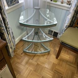 Three Layer Stand Steel With Heavy Duty Glass