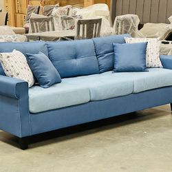 Closeout Deal! Blue Sofa, Sofa Couch, Couch, Small Living Room Sofa, Sofa, Upholstered Sofa, Game room Sofa, 